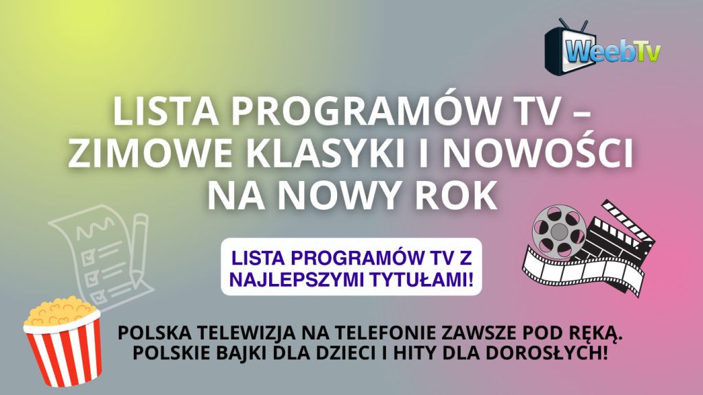 Lista programów TV – zimowe klasyki i nowości na Nowy Rok